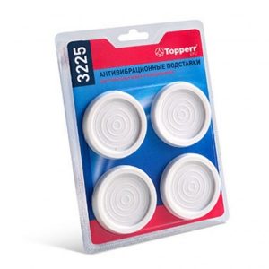 Topperr Антивибр. подставки 3225 для СМ и Хол., белые.4шт.