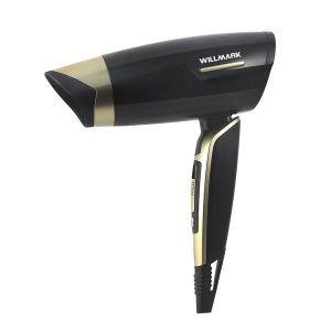 Фен WILLMARK WHD-220F чёрный/золото