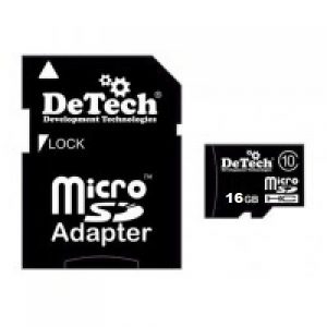 Карта памяти DeTech MC-16Gb(C10 с адаптером)
