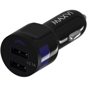 Автомобильное зарядное устройство Maxvi CCM-212 Plus M Black