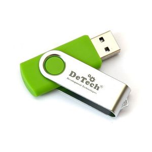 Флеш-накопитель USB2.0 Flash DeTech 64GB Swivel Green