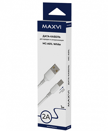 Кабель Maxvi MC-A01L white
