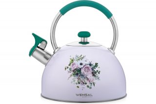 Чайник Vensal Provence со свистком 2,5 л с ручкой из нержавеющей стали и силикона 3000VS