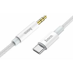 Кабель Hoco UPA19 AUX 3.5mm Type-C 1.0м (Silver) аудио