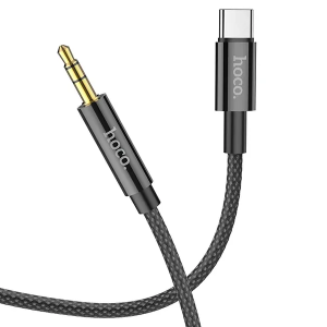 Кабель аудио Hoco UPA19 AUX 3.5mm Type-C 1.0м (Black)