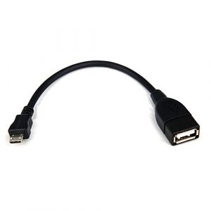 Кабель DeTech USB 2.0 AF-micro B OTG Black 0.1м