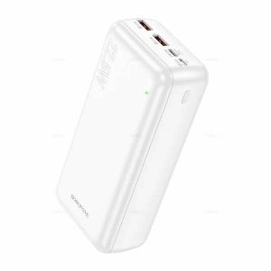 Внешний АКБ Borofone BJ38B 30000mAh 2USB+Type-C 3.0A PD 20W+QC3.0 б/зар.(White)