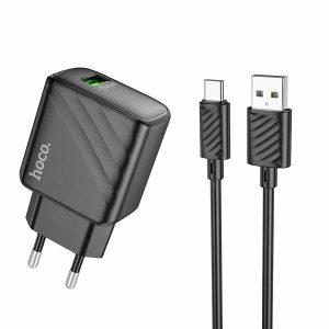 СЗУ Hoco CS21A 1USB 3.0A QC3.0 18W для Type-C 1м (Black)