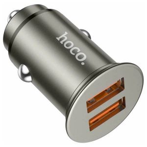 АЗУ Hoco NZ1 2USB 3.0A QC3.0 36W для micro USB (Metal grey)