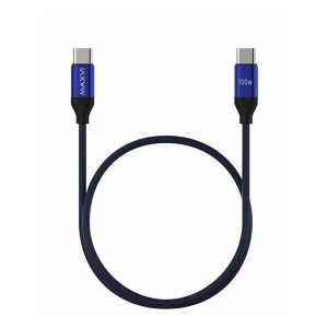 Кабель Maxvi MCw-100TT blue USB-C — USB-C, 5A, 100W