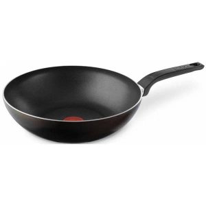 Сковорода ВОК (WOK) Tefal Easy Plus 04206628 круглая 28см руч.:несъем. (без крышки) черный (91000425