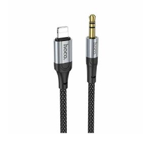 Кабель аудио Hoco UPA26 AUX 3.5mm Lightning 8-pin 1.0м нейлон (Black)