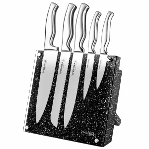 Набор из 5 ножей на подставке Farouche Vensal. Материал нерж сталь 3Cr13,ручка-сталь 2003VS