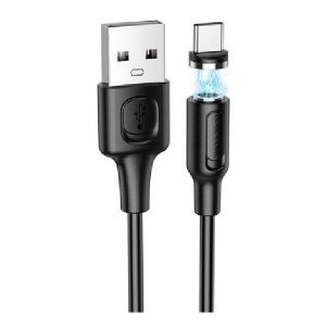 Кабель Borofone BX41 USB 2.4A для Type-C USB MAGNETIC ПВХ 1м (Black)