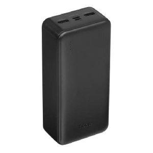 Внешний АКБ Hoco J118B 30000mAh 3USB 2.0A LED-индикатор, кабель (Lightning/Type-C) (Black)
