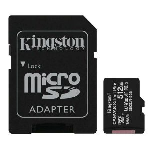 Карта памяти Kingston microSDXC 512GB SDCS2/512GB Canvas Select Plus + adapter
