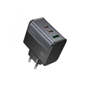 СЗУ Hoco CS75A Star Speed 1USB+2Type-C 3.0A PD70W б/з (Midnight black)